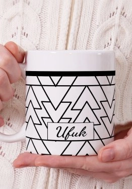 Zigzag Tasarımlı Kupa Bardak