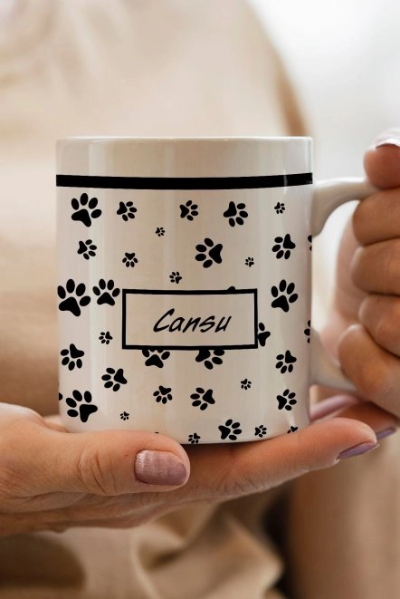 Kedi Patili İsimli Kişiye Özel Kupa Bardak