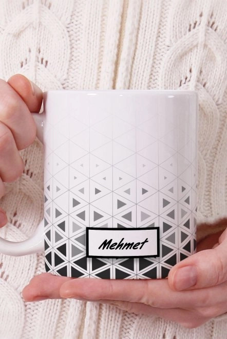 Üçgen Kurumsal Kişiye Özel Kupa Bardak