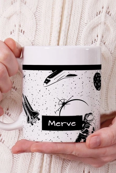 Astronot Uzay Model Hediyelik Kupa Bardak