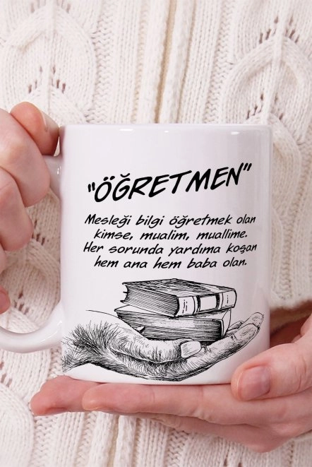Öğretmenler Günü Kupa Bardak El İçi Kitaplar