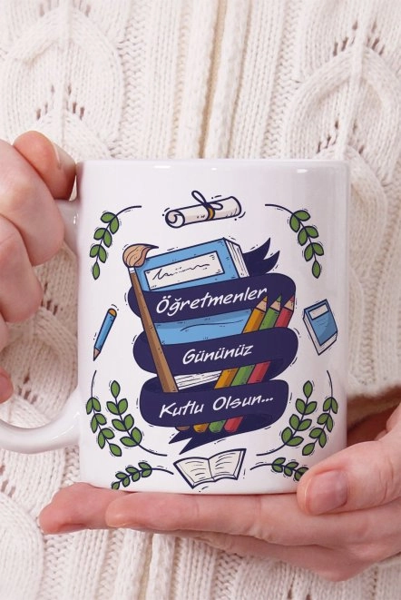 Öğretmenler Gününüz Kutlu Olsun Yazılı Kişiye Özel Kupa Bardak