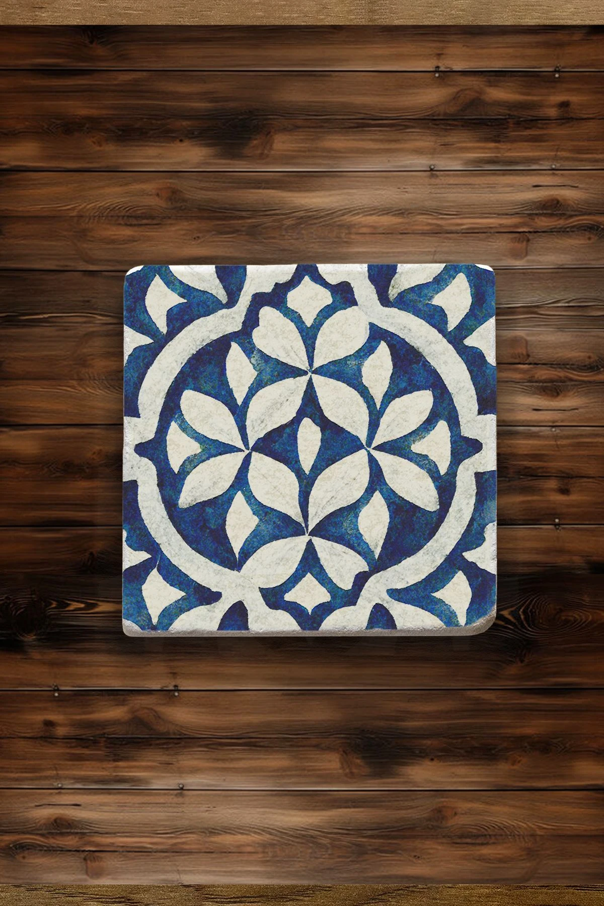 Çok Amaçlı Mermer Altlık 4'Lü Set 10X10X1 Cm - Kütahya Çini