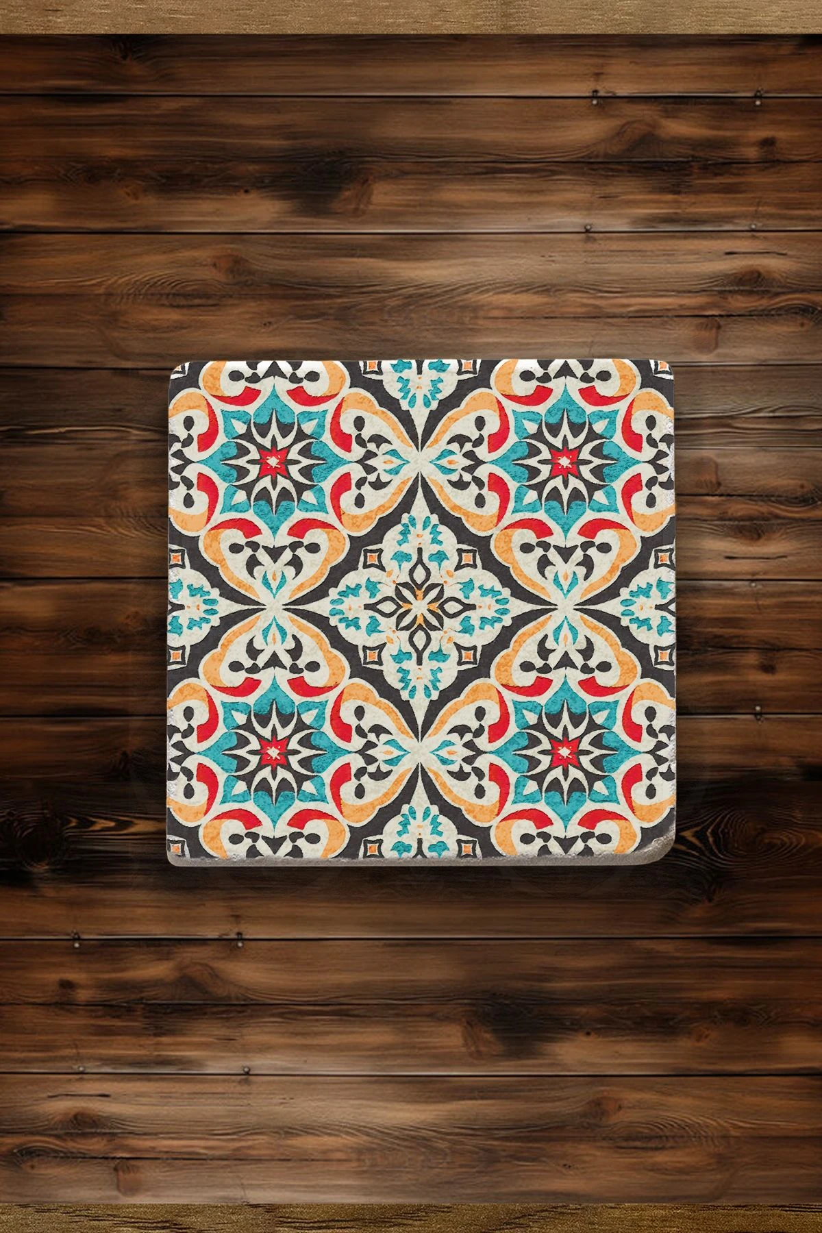 Çok Amaçlı Mermer Altlık 4'Lü Set 10X10X1 Cm - Kütahya Çini