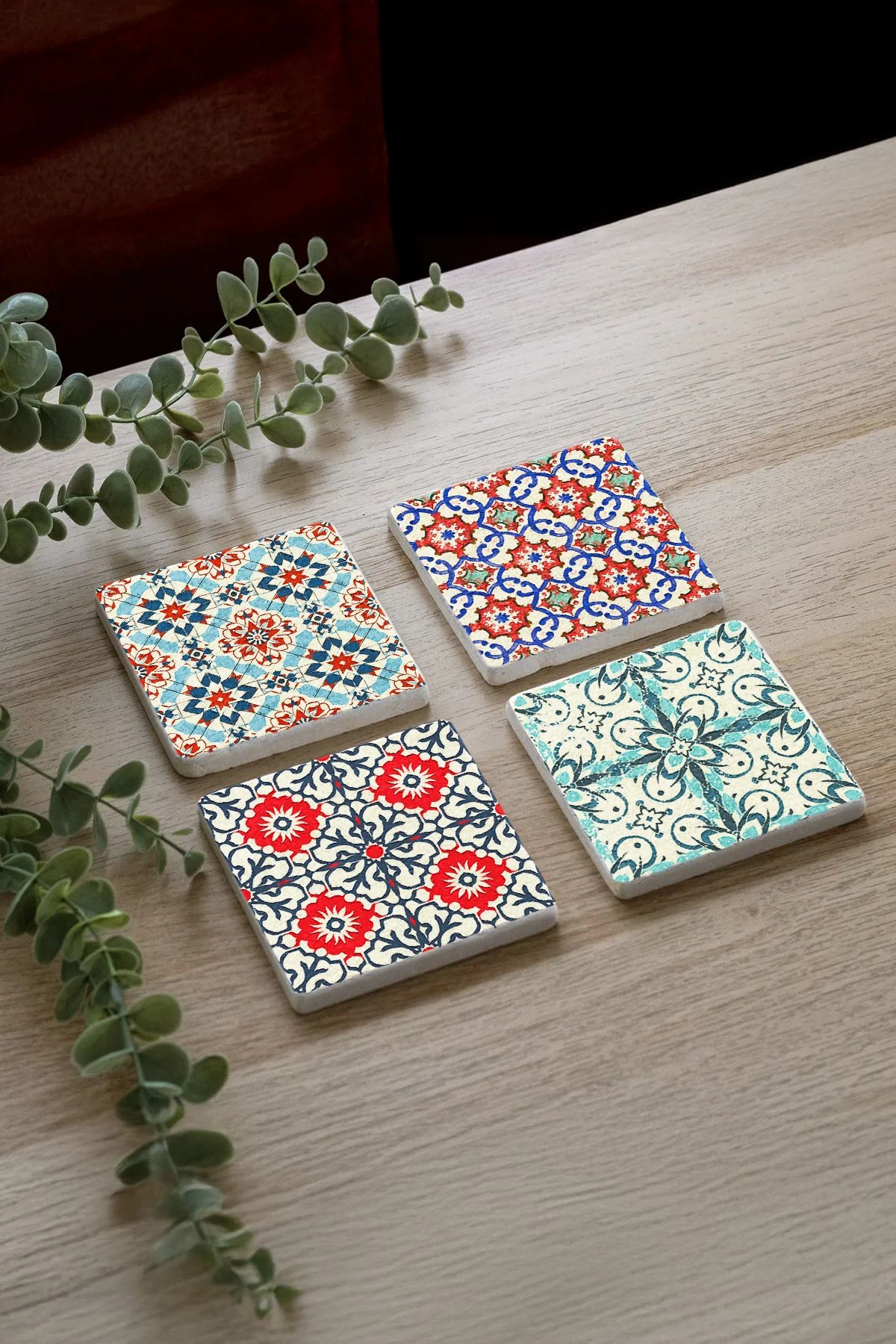 Evinize Şıklık Katacak Mermer Altlık - Osmanlı Desen Çini