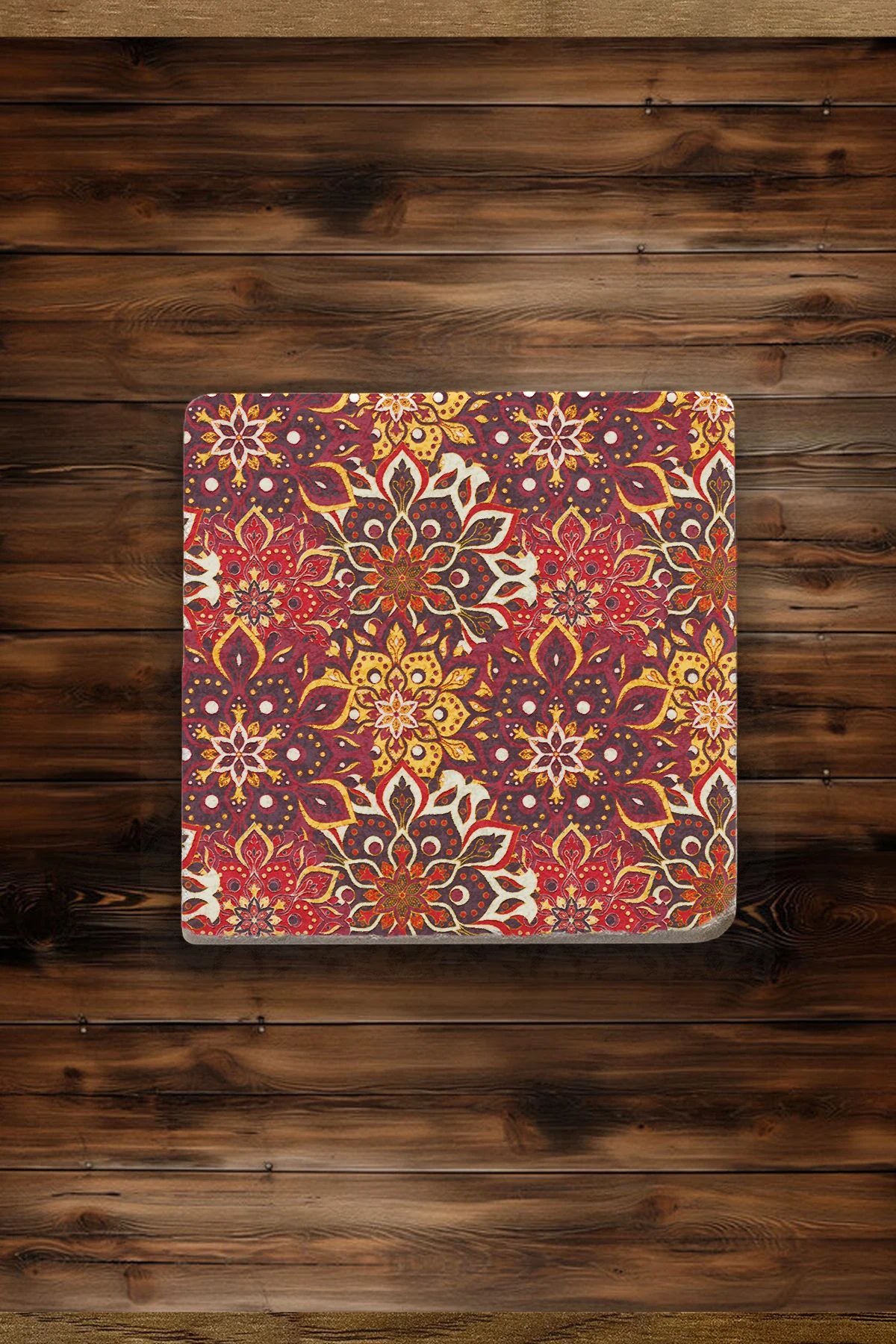 Modern Tasarım Mermer Bardak Altlığı 10X10X1 Cm - Yaprak Çini