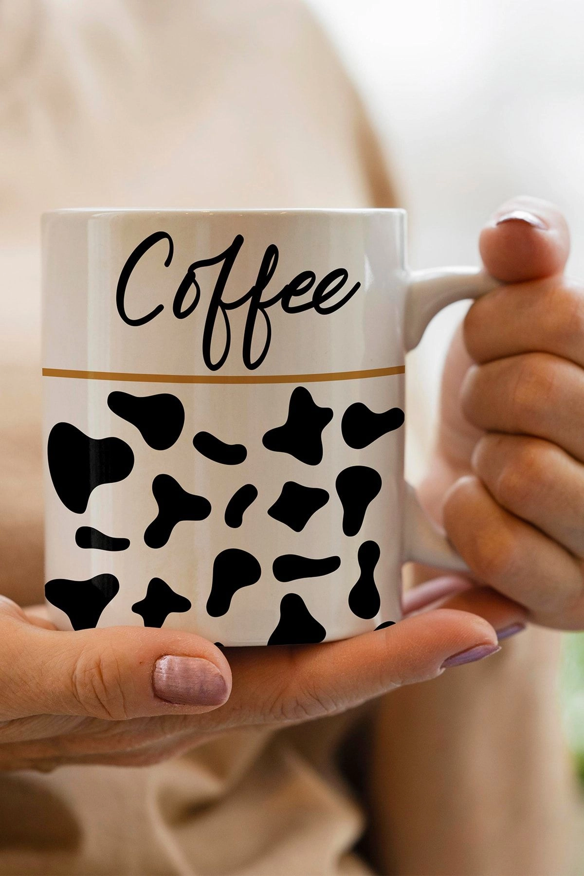 Coffee Yazılı Porselen Kupa Bardak