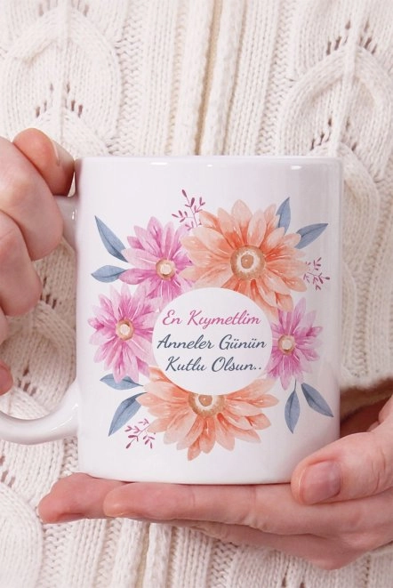 Anneler Günün Kutlu Olsun Yazılı Kupa Bardak